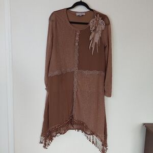 Pretty Angel Dress Silk‎ Tunic Dress Size Meduim Hippie